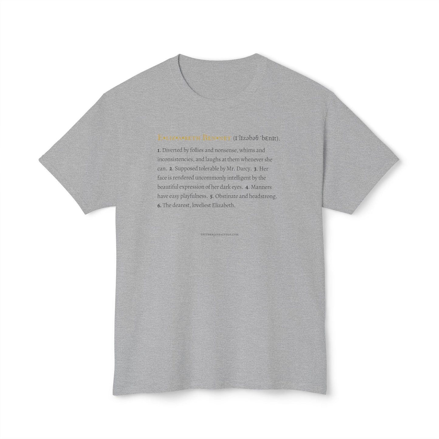 Elizabeth Bennet Character Definition Tee