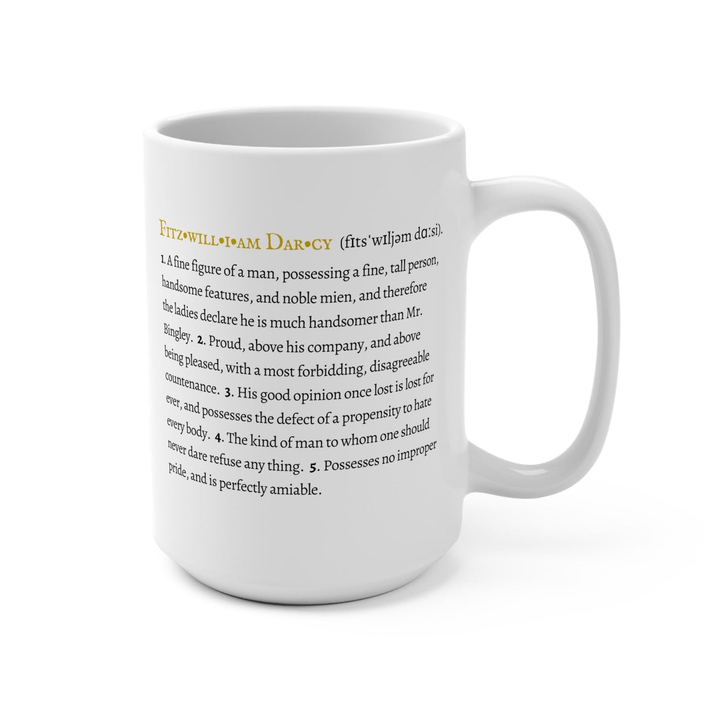 Mr Darcy Character Definition Mug