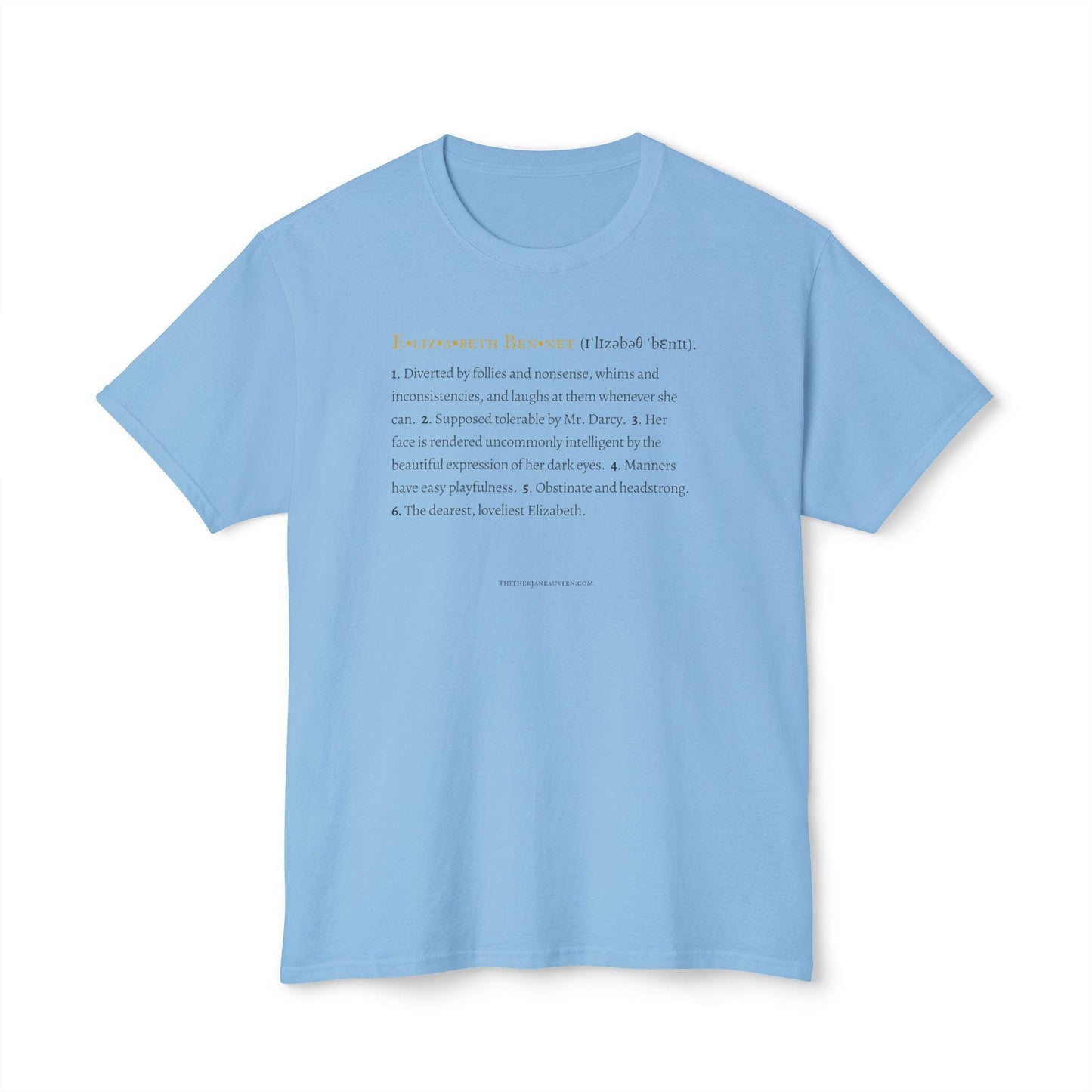 Elizabeth Bennet Character Definition Tee