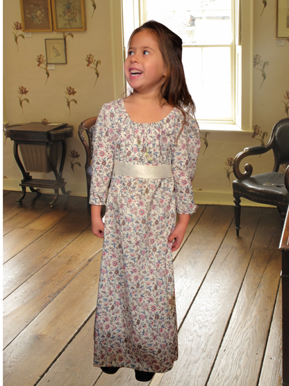 Girls Elinor Regency Cotton Drawstring Dress
