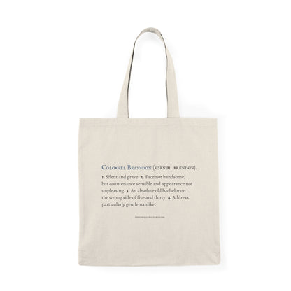 Colonel Brandon Tote - Jane Austen Character Definition Collection