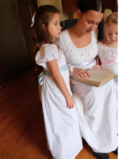 Girls Jenny Regency Cotton Drawstring Dress