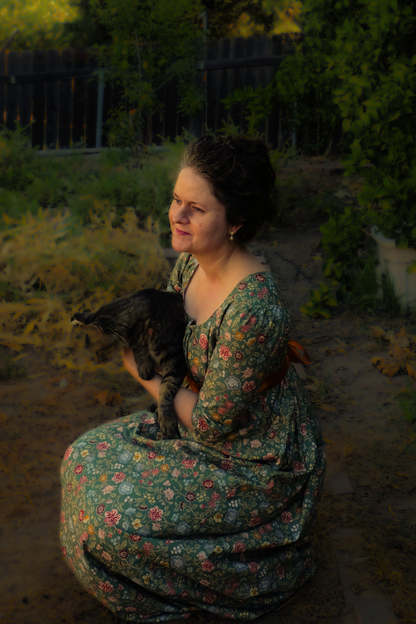 Regency Catherine Print Gown