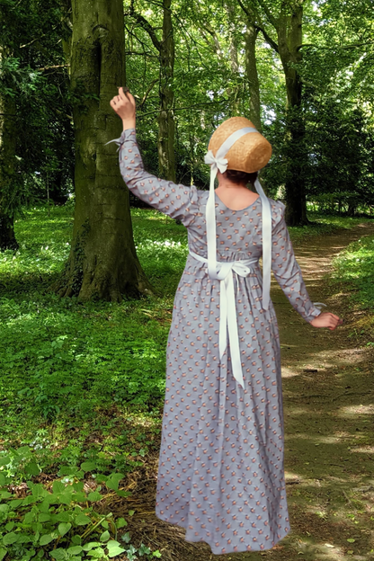 Regency Charlotte Print Cotton Gown
