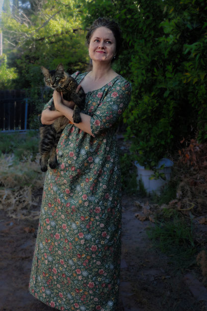 Regency Catherine Print Gown