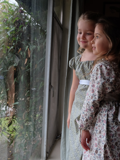 Girls Elinor Regency Cotton Drawstring Dress