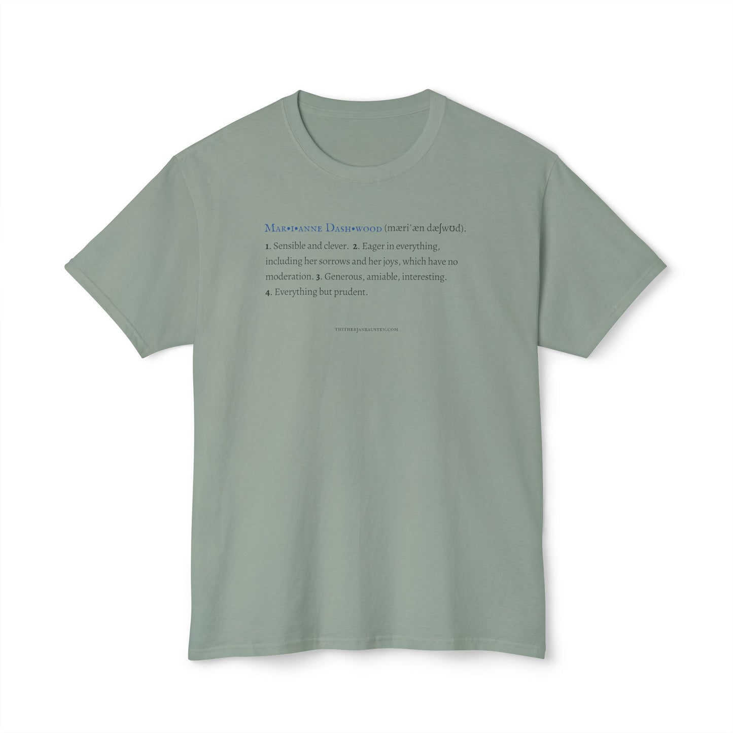 Marianne Dashwood Shirt - Jane Austen Character Definition Collection