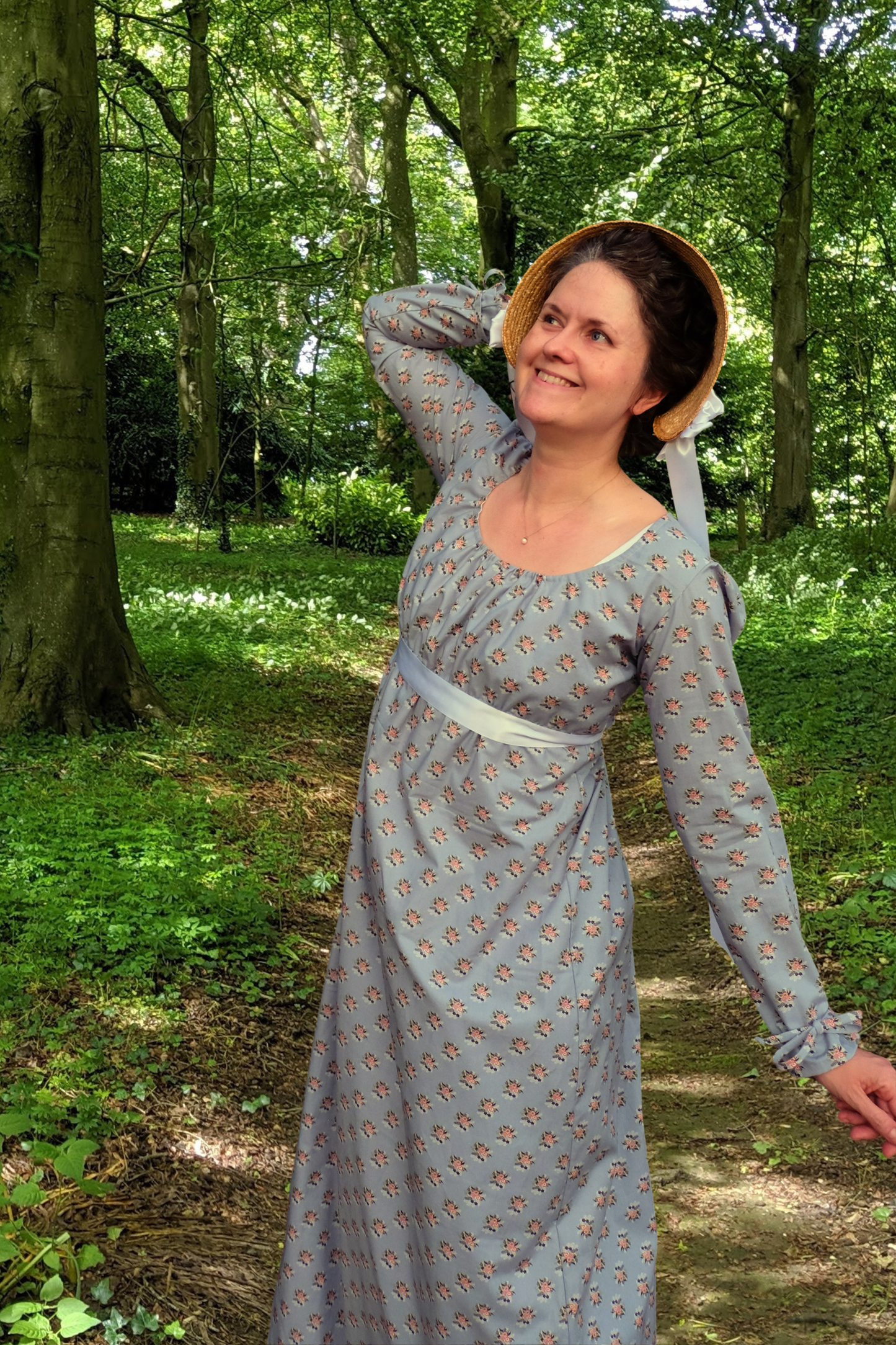 Regency Charlotte Print Cotton Gown