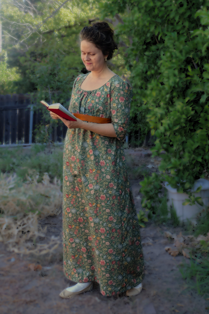 Regency Catherine Print Gown