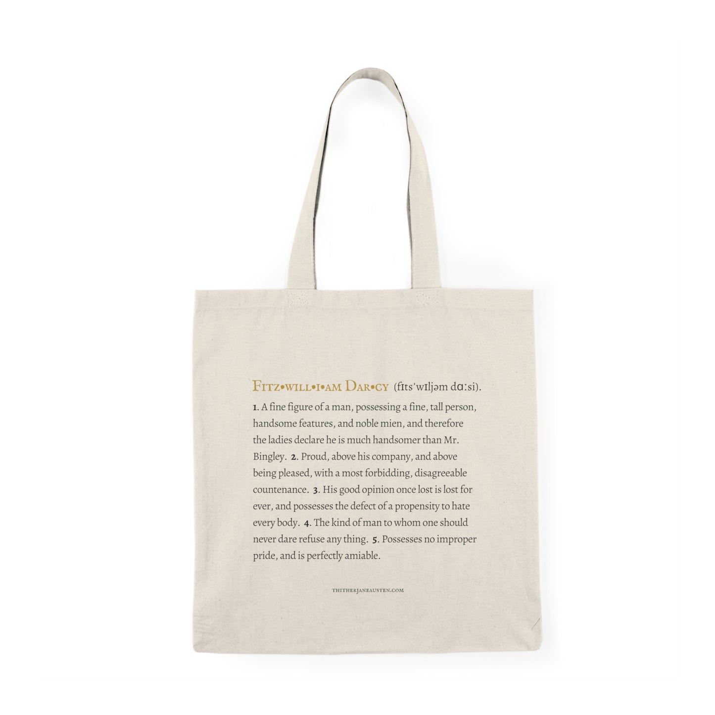 Mr. Darcy Tote - Jane Austen Character Definition Collection
