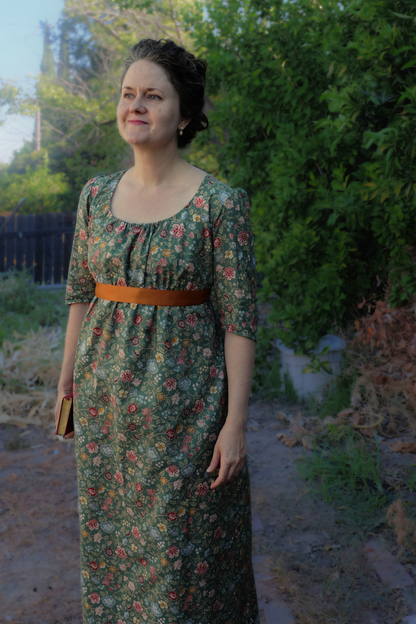 Regency Catherine Print Gown