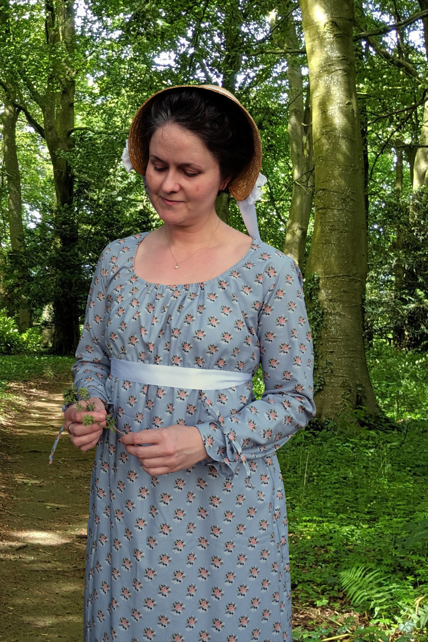 Regency Charlotte Print Cotton Gown
