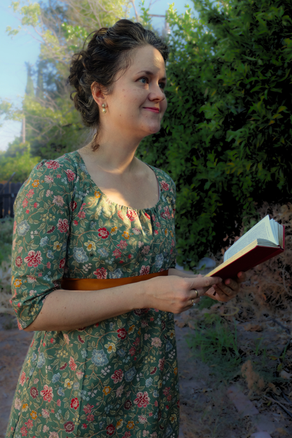 Regency Catherine Print Gown