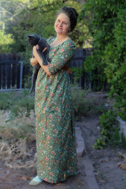 Regency Catherine Print Gown