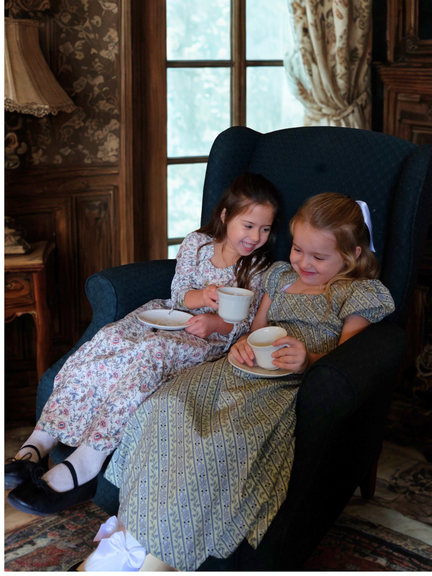 Girls Elinor Regency Cotton Drawstring Dress