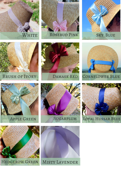 Ribbon Sets for Regency Bonnets