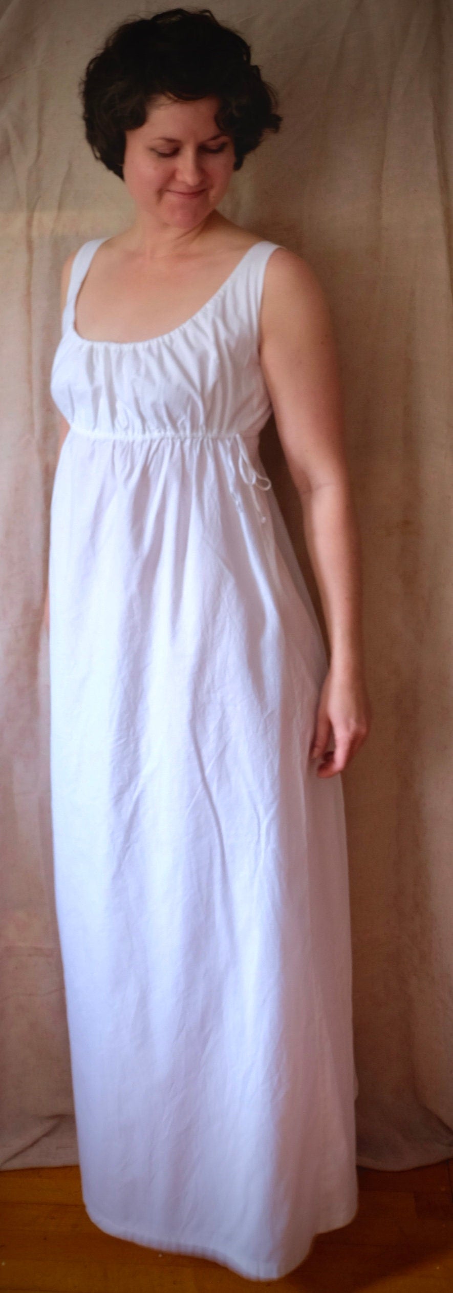 Regency Cotton Petticoat: Adjustable Fit for Historical Silhouette