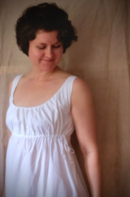 Regency Cotton Petticoat: Adjustable Fit for Historical Silhouette