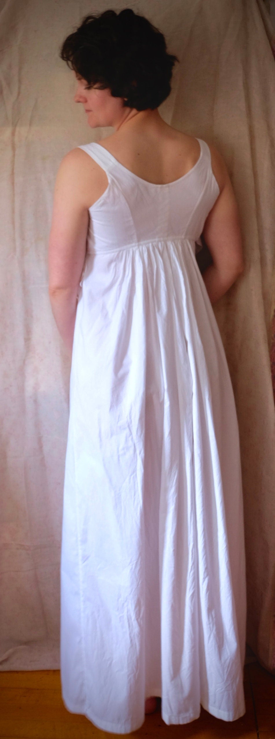 Regency Cotton Petticoat: Adjustable Fit for Historical Silhouette