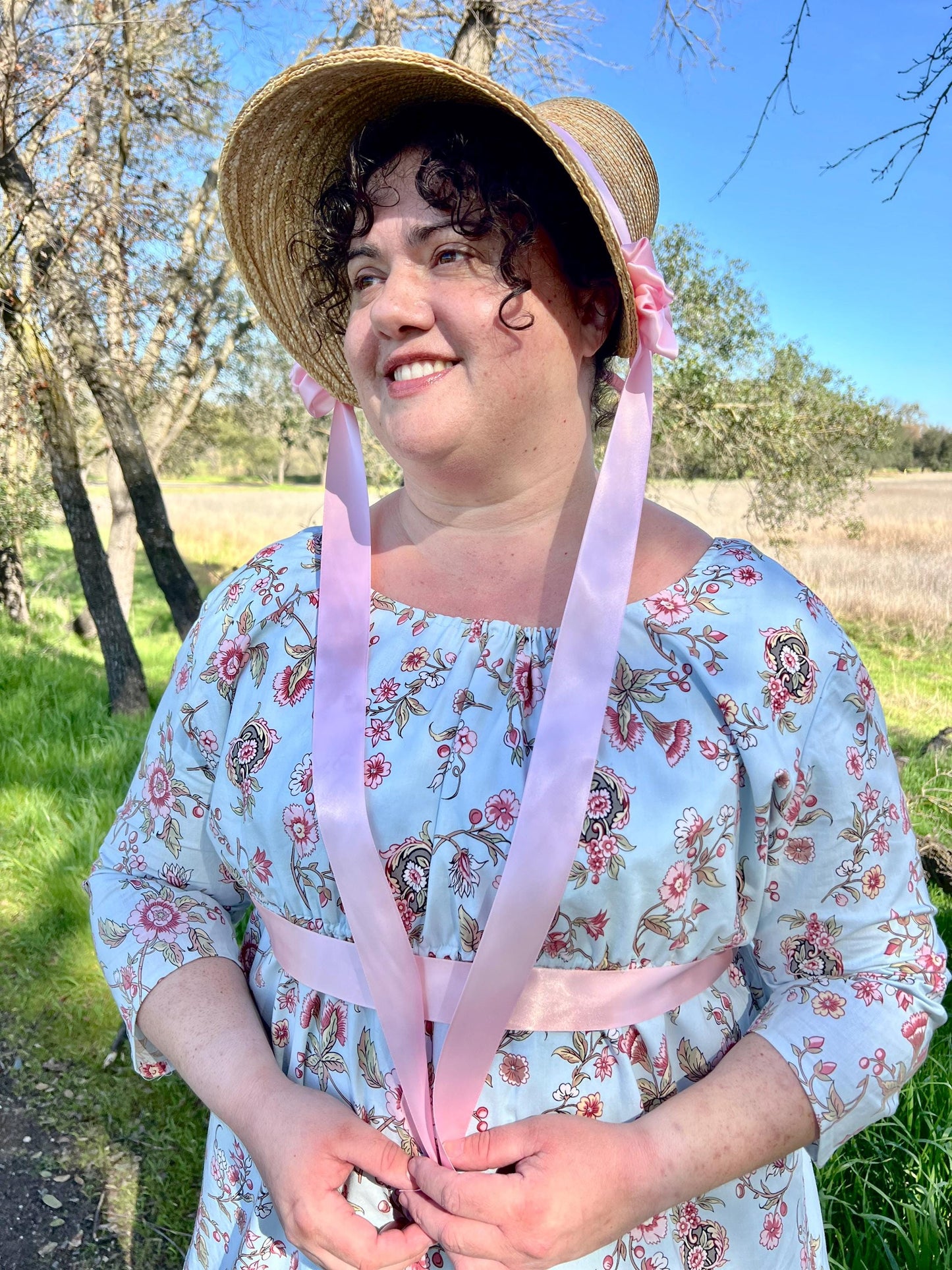 Emma Regency Straw Bonnet