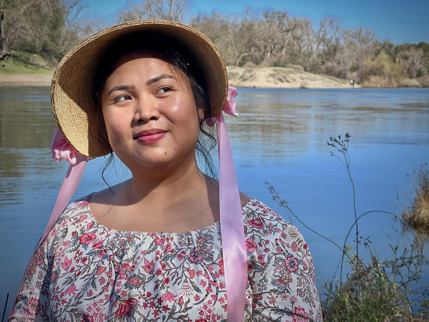 Emma Regency Straw Bonnet