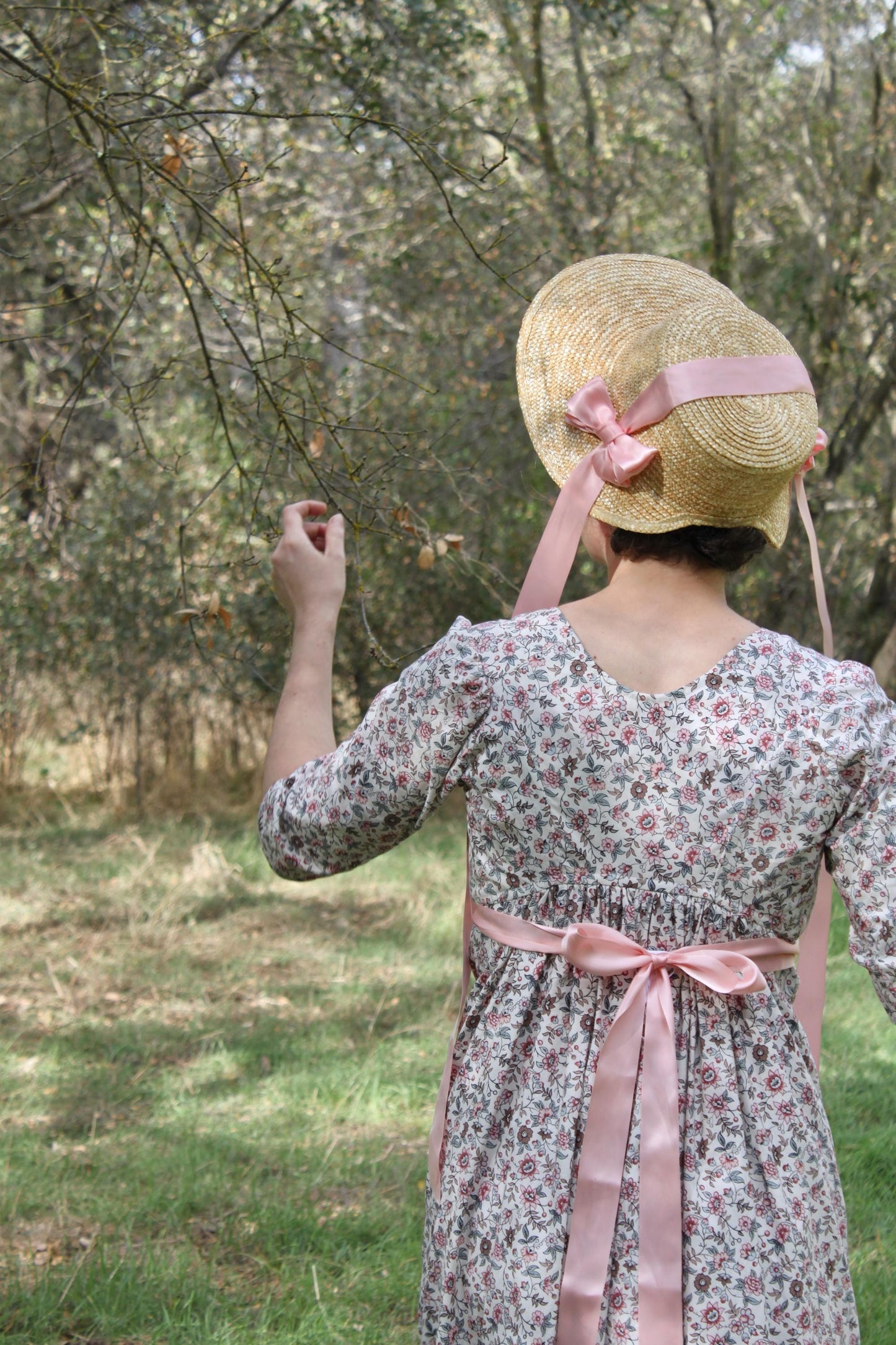 Regency Elinor Cotton Print Drawstring Gown