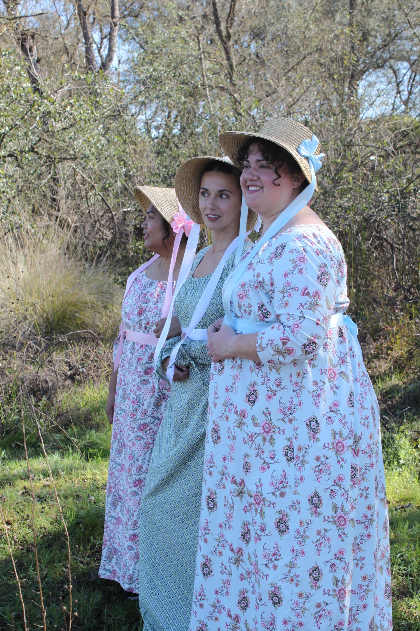 Regency Cassandra Drawstring Cotton Print Gown