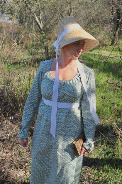 Regency Marianne Cotton Print Drawstring Gown