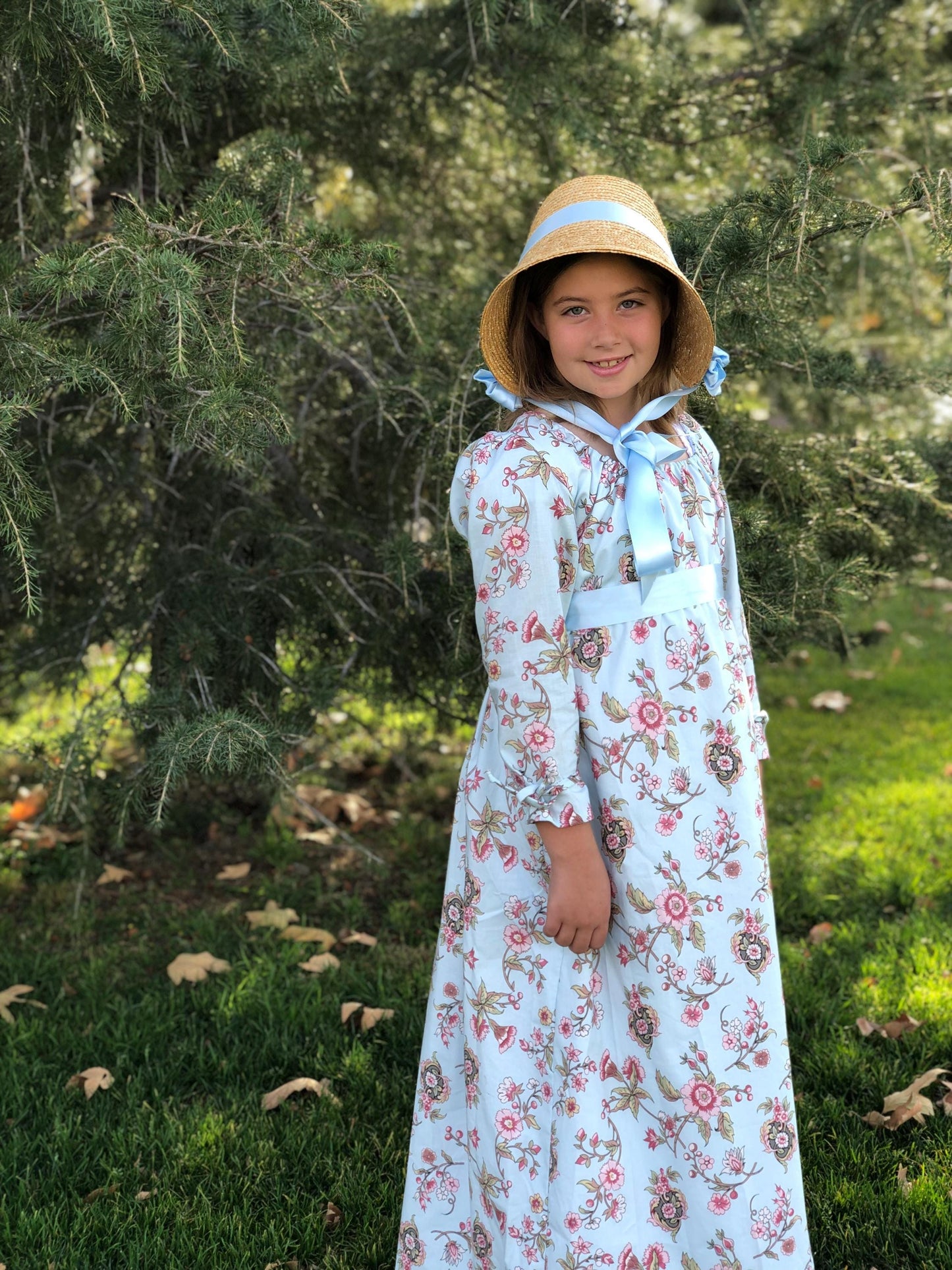 Girls Cassandra Regency Cotton Drawstring Dress