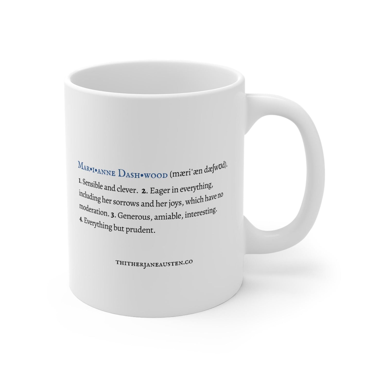Jane Austen Heroine Mugs 11oz